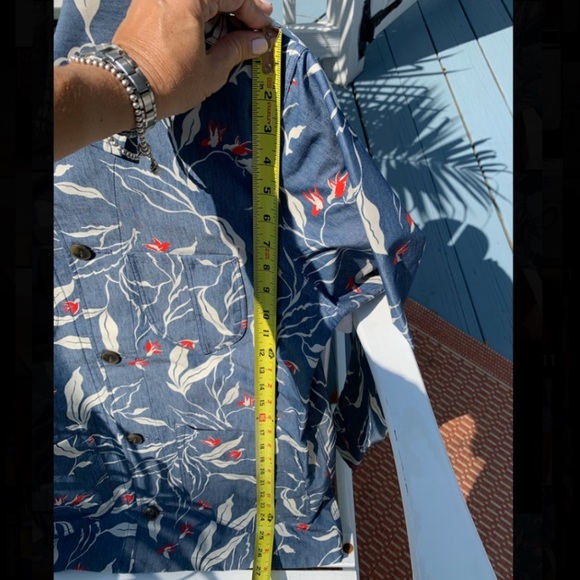 Nwt Rag & bone men’s mace indigo floral shirt jacket size small - Picture 10 of 11